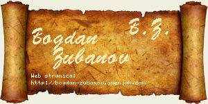 Bogdan Zubanov vizit kartica